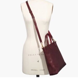 Used Madewell Medium Transport Bag Leather Bordeaux